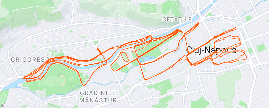 Map of the activity, Cluj Maraton 2024