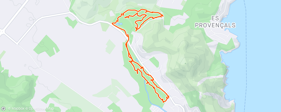 Map of the activity, Canyamel Golfcourse