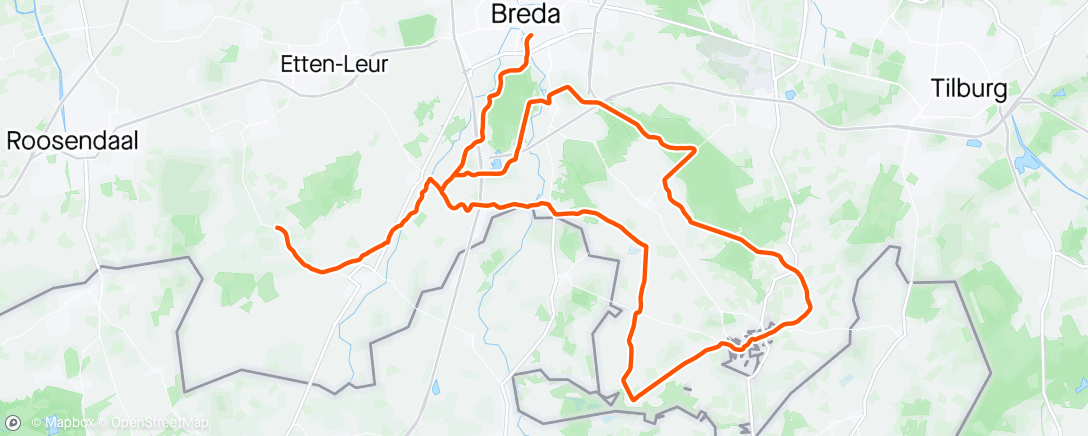 Map of the activity, Avondrit met snelle groep Bredania 🤘🏻