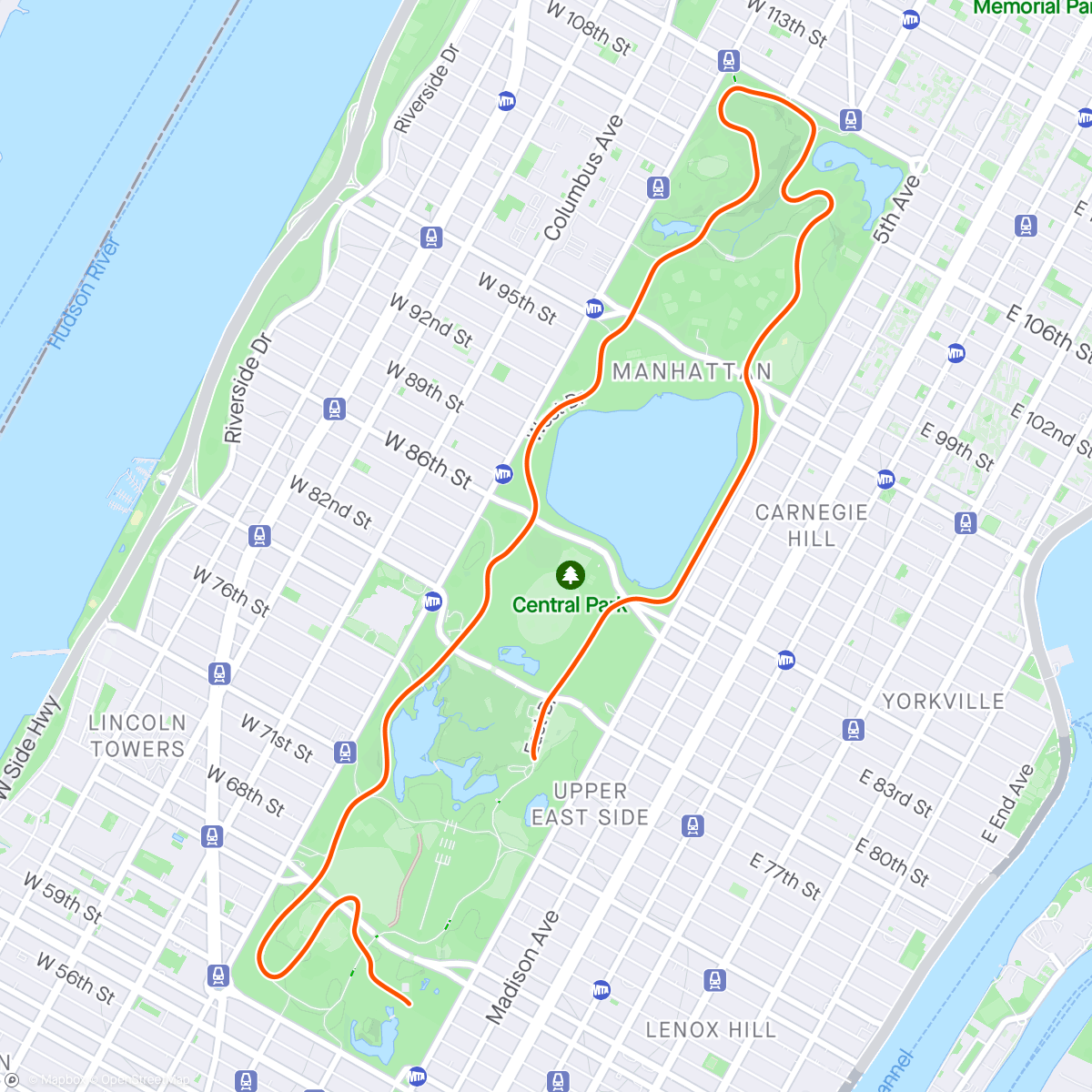 Mappa dell'attività Zwift - Ramp Test in New York