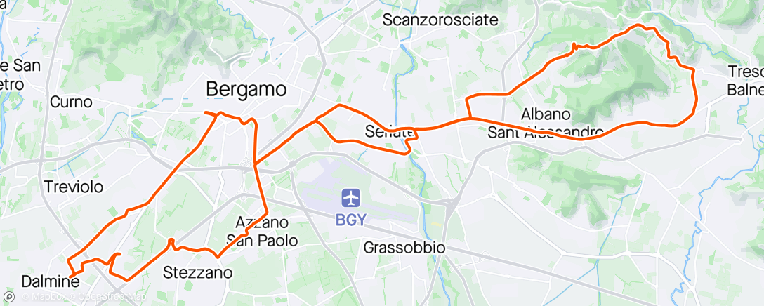 Карта физической активности (25/04/2024, Giro mattutino 🇮🇹)