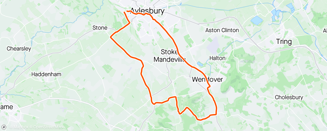 Map of the activity, Short spin via Coombe Hill