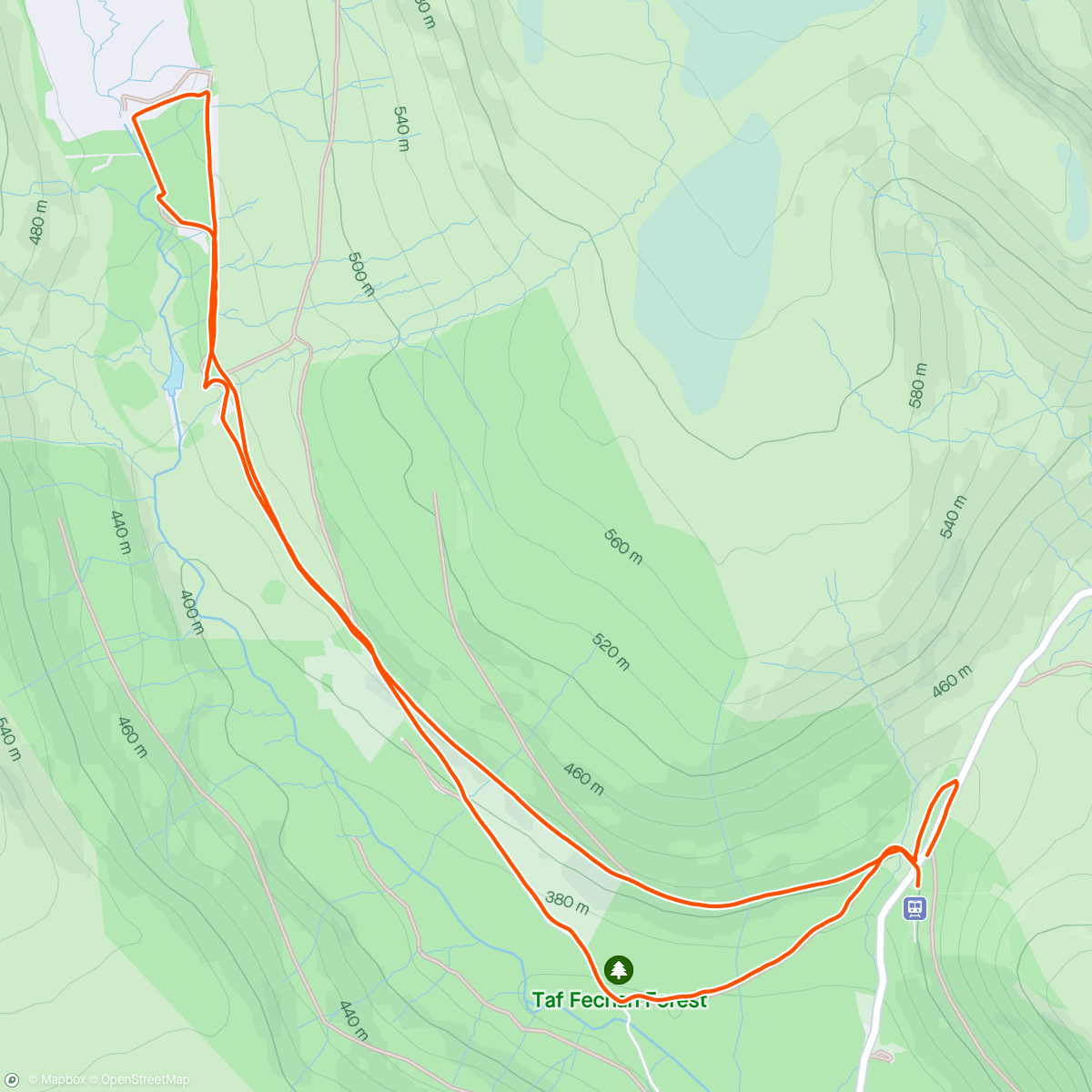Map of the activity, Chooch  walk