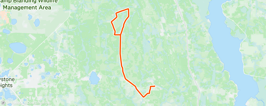 Map of the activity, Afternoon Ride