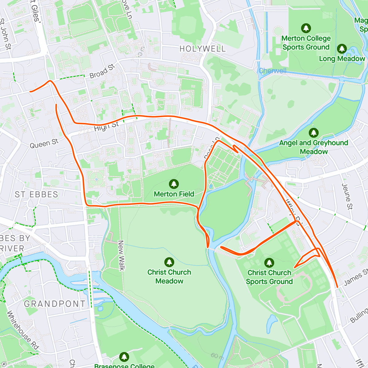 Map of the activity, Definitely did not run a sub-4 mile 😂