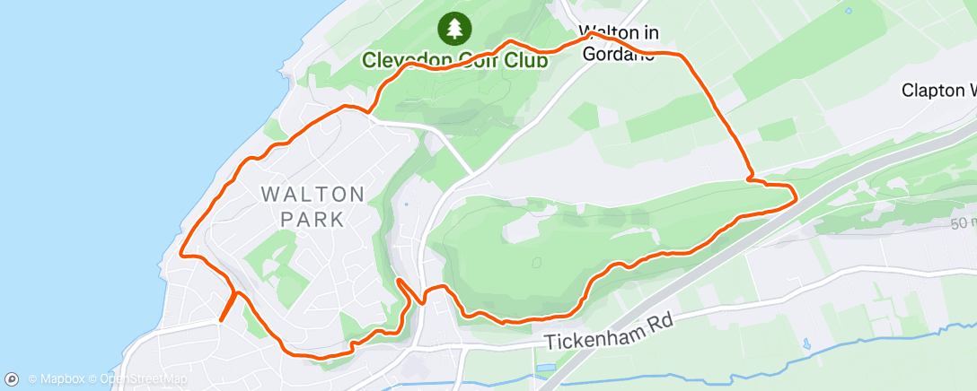 Map of the activity, Morning Trail Run