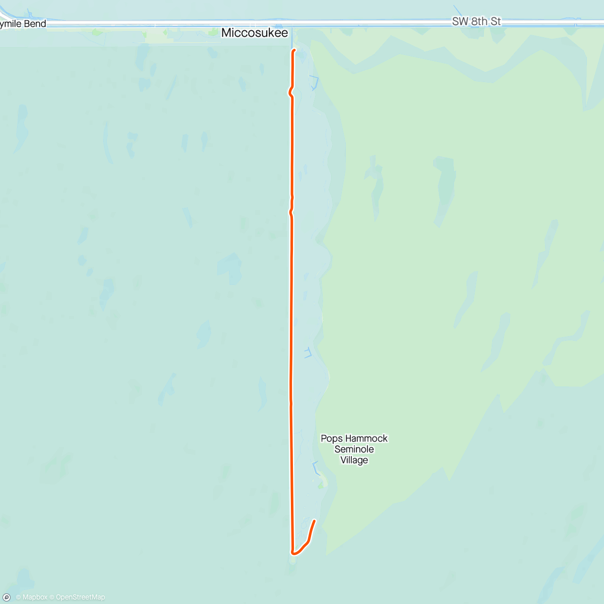 Mapa da atividade, ROUVY - Shark Valley Everglades NP 15 Mile Loop
