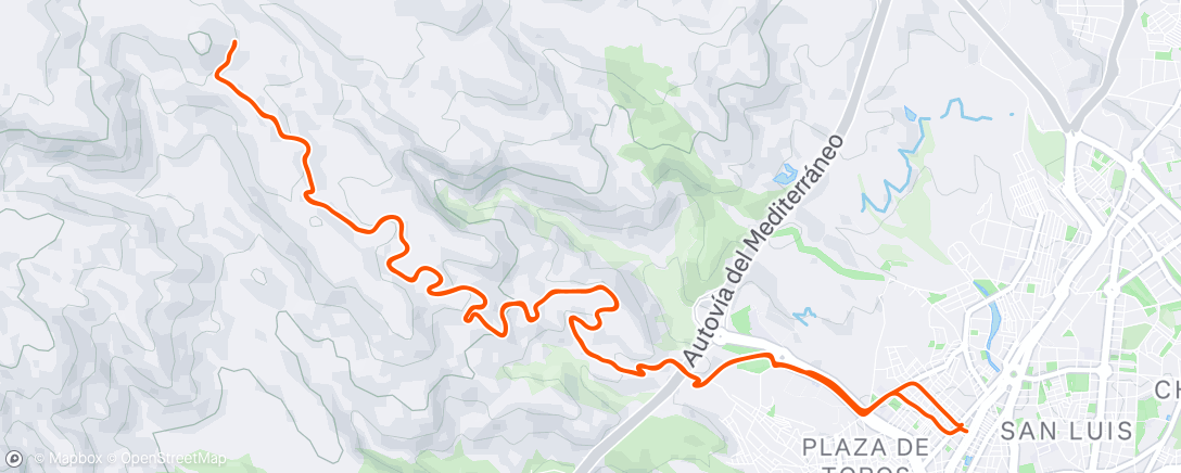 Map of the activity, Camino