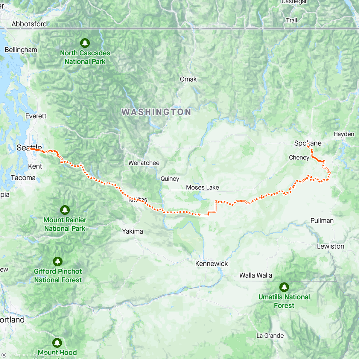 Map of the activity, Iron Horse