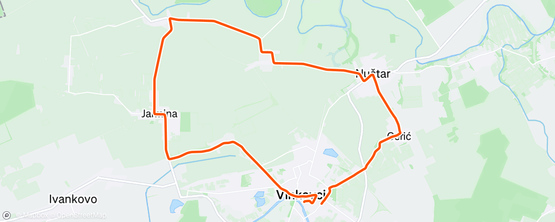 Map of the activity, Afternoon Ride