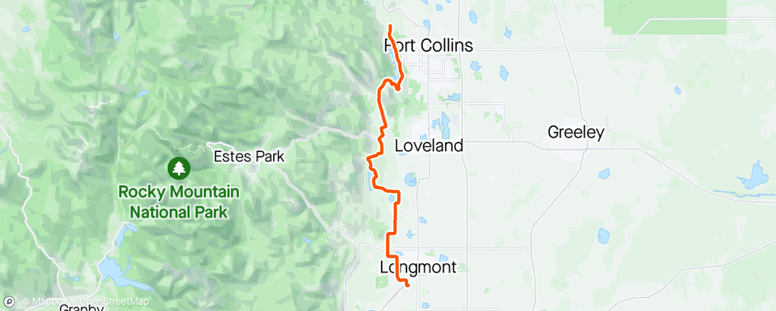 Map of the activity, My first century ride!