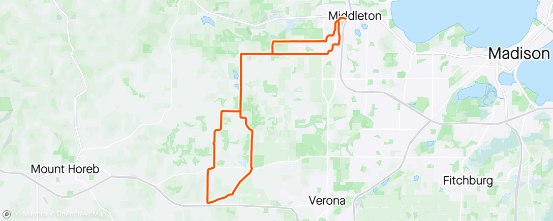Map of the activity, Common Thread Brew Ride