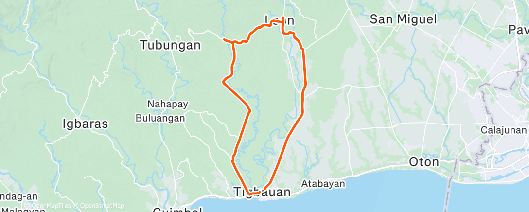 Map of the activity, Afternoon Ride