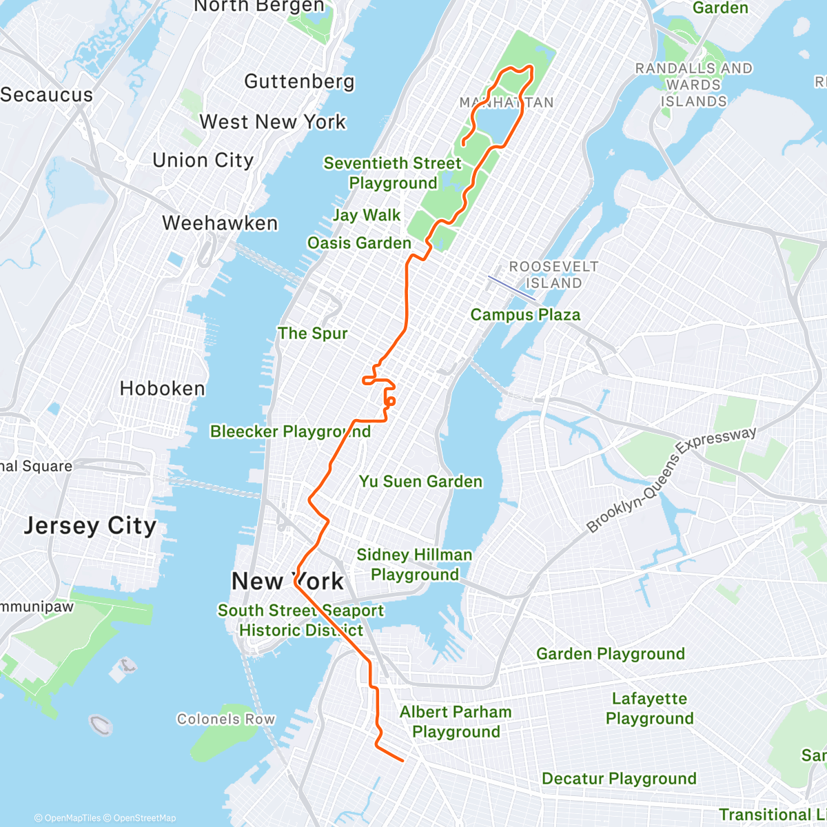 Map of the activity, Zwift - The 6 Train in New York