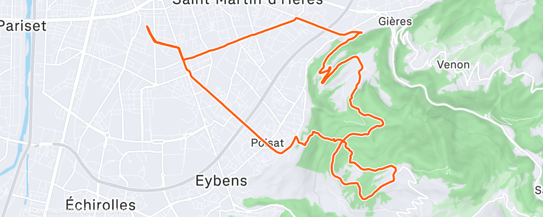 Map of the activity, Enduro en famille