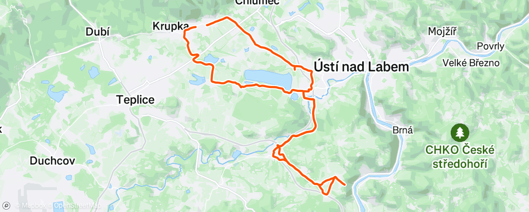 Map of the activity, Dubičky