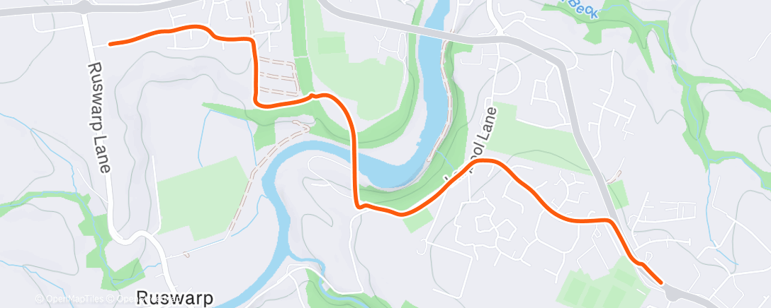 Map of the activity, Jog home