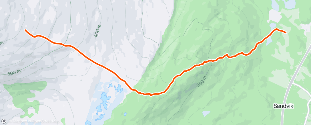 Mapa da atividade, Afternoon Backcountry Ski