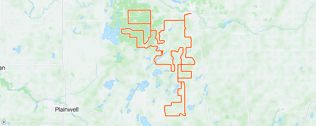Map of the activity, All the climbing in Barry County