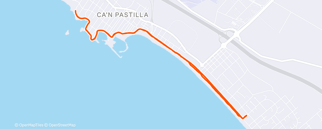 Map of the activity, Lunch Run