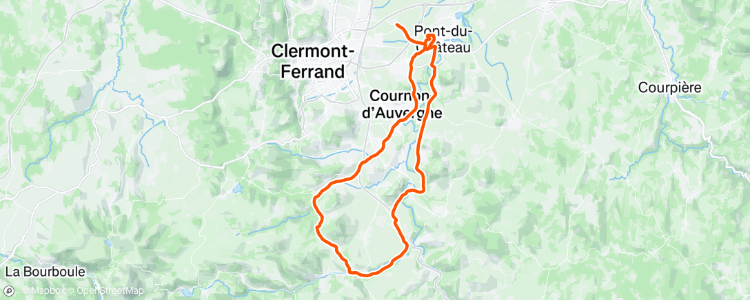 Map of the activity, Sortie vélo dans l'après-midi