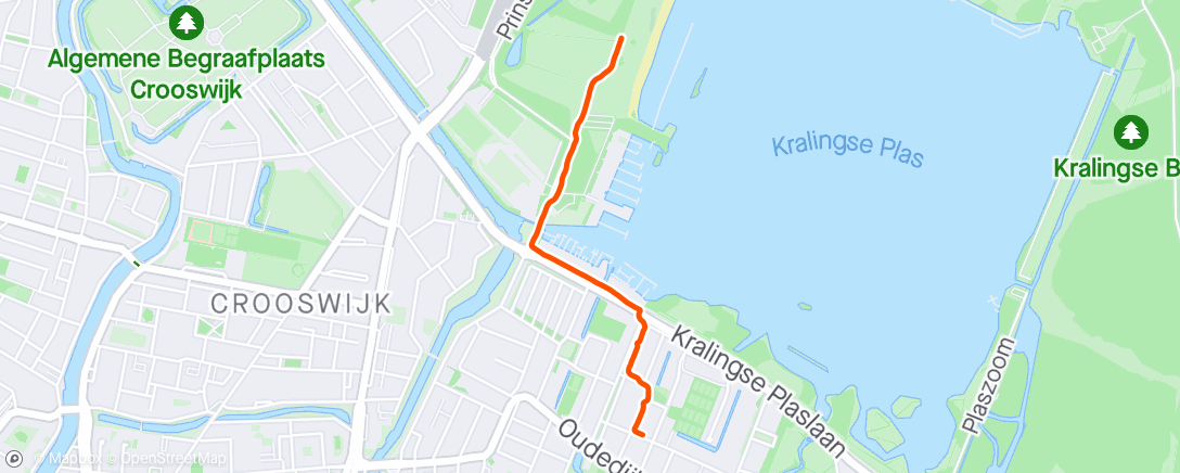 Map of the activity, Middag wandeling naar werk