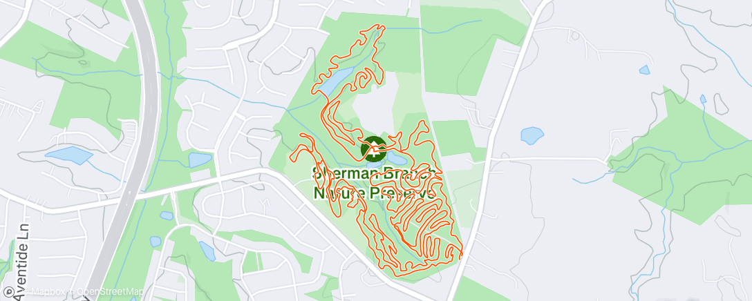 Mapa da atividade, Afternoon Mountain Bike Ride