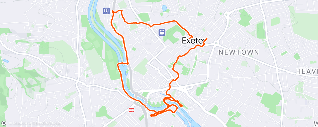 Map of the activity, Exeter Circular