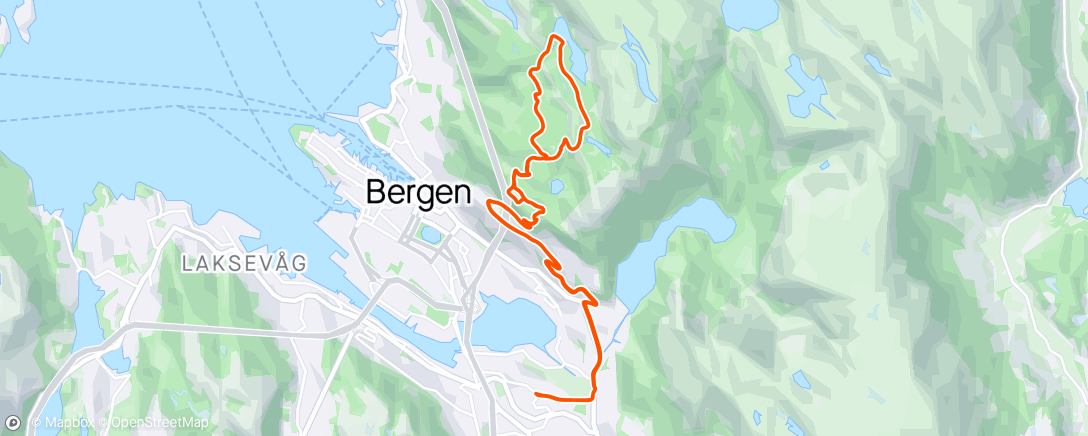 Map of the activity, Fløyen