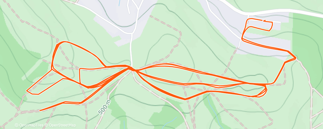 Map of the activity, Afternoon Run