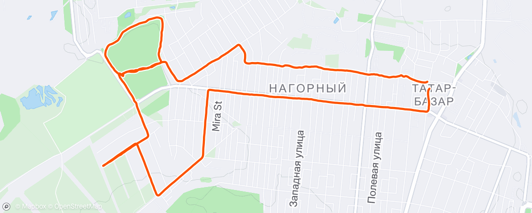 Map of the activity, Morning Run