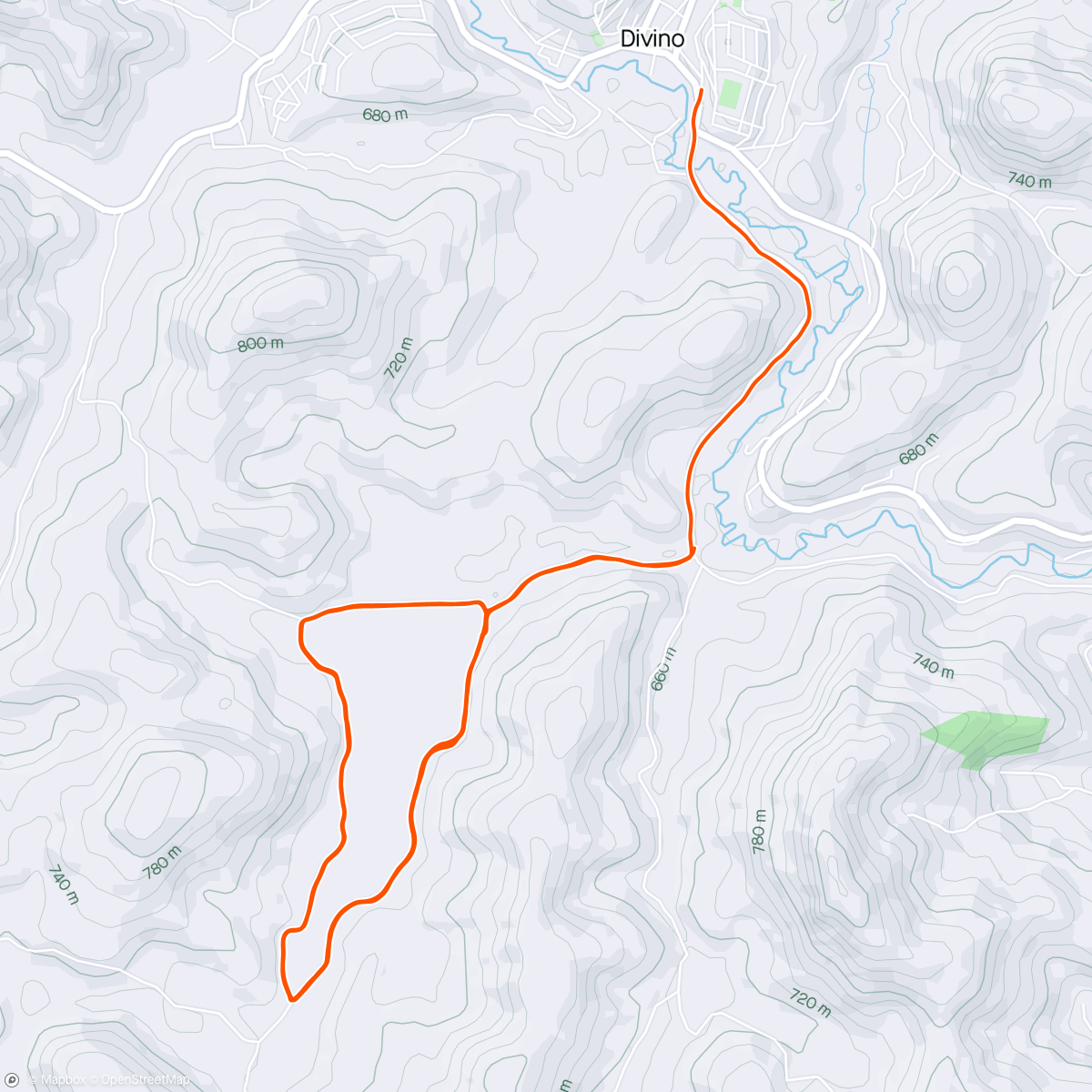 Map of the activity, Pedalada de mountain bike na hora do almoço