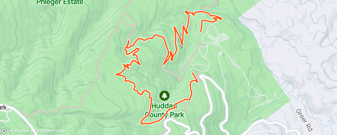Map of the activity, That time I almost got lost at Huddart Park.