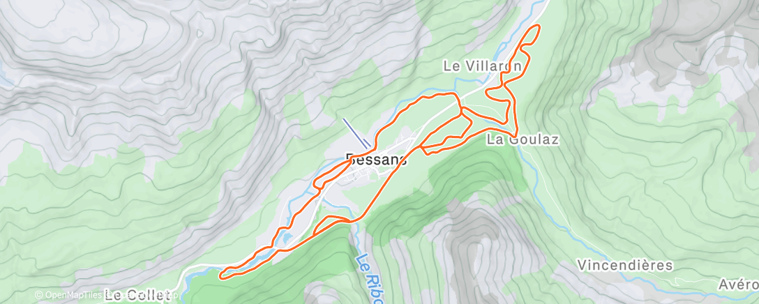 Карта физической активности (XC Skiing2025#22 - Bessans)