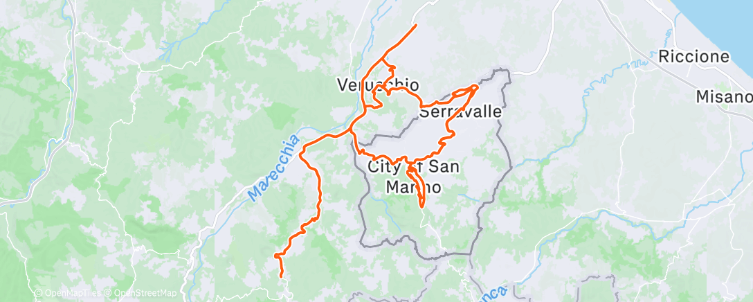 Карта физической активности (Morning Ride)