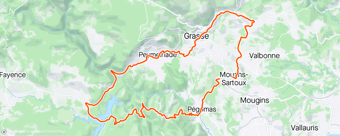 Map of the activity, Boucle Montauroux avec Julyan juste avant la pluie 🤞🏼🤞🏼🤞🏼