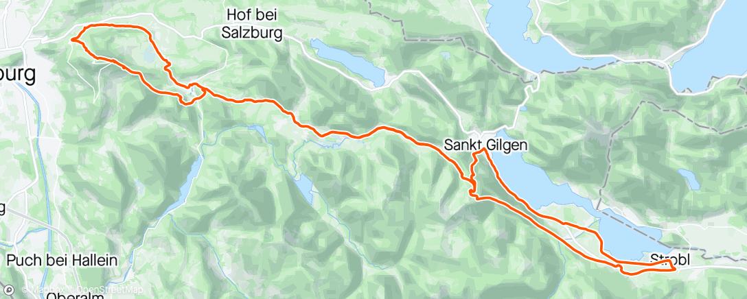 Map of the activity, Bordairrace Salzburg