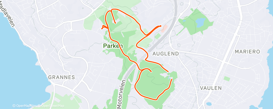 Map of the activity, Morning Run