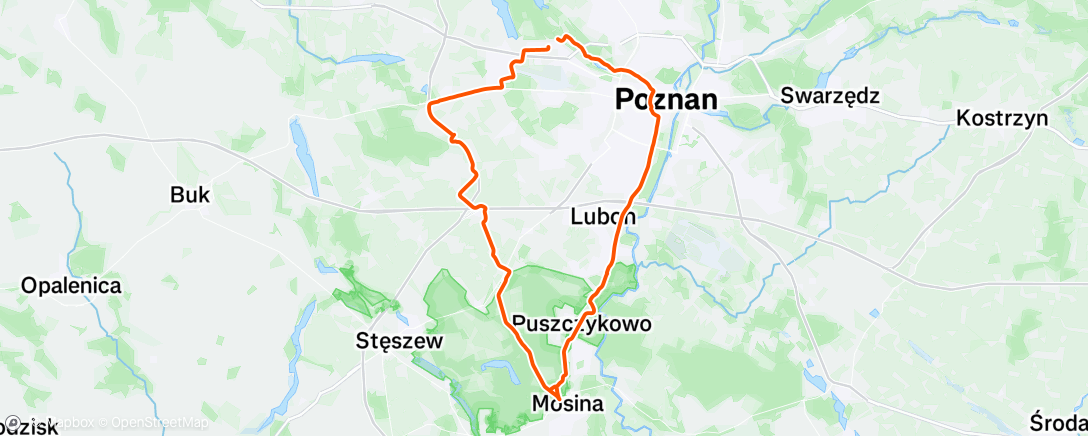 Map of the activity, Lunch Gravel Ride