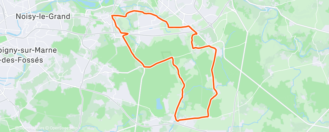 Map of the activity, Sortie sous la pluie (sa lave !)