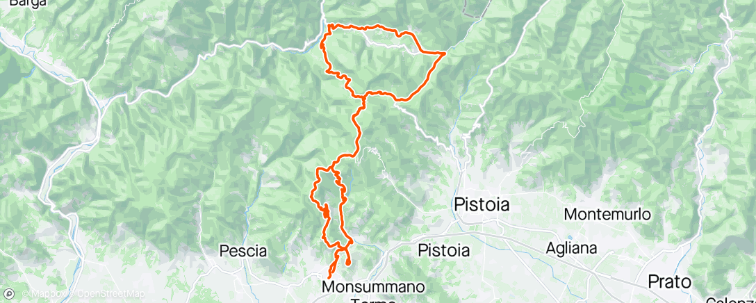 Karte der Aktivität „Flotte Toscana…det er bare stedet at cykle”