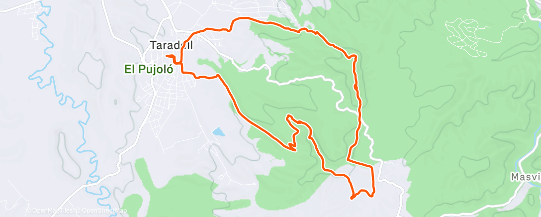 Map of the activity, Morning Trail Run