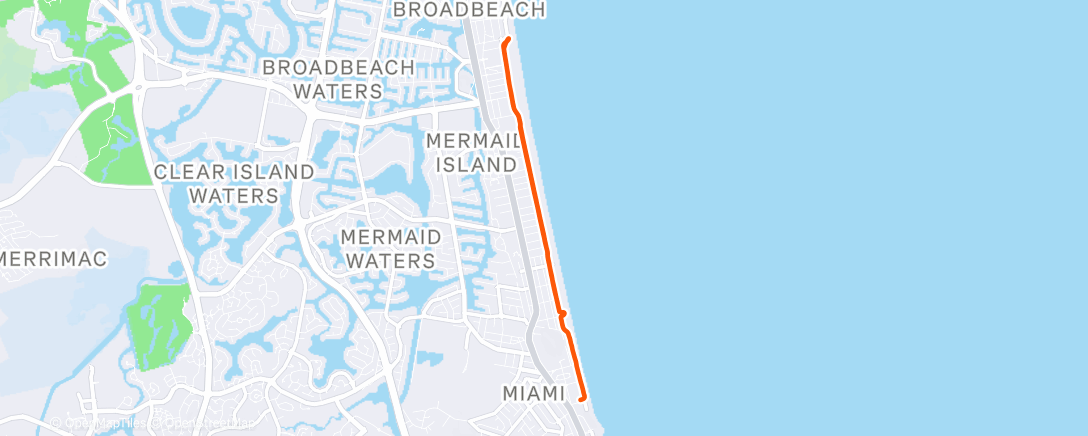 Map of the activity, Morning Run