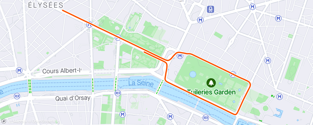 Map of the activity, Zwift - Race: WTRL Duathlon Opt 11 RUN (Open) on Champs-Élysées in Paris