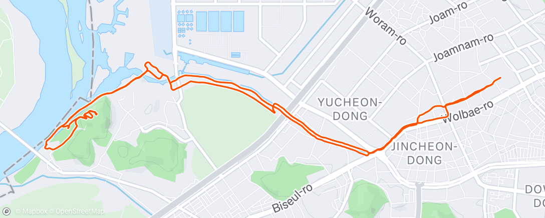 Map of the activity, Morning Run