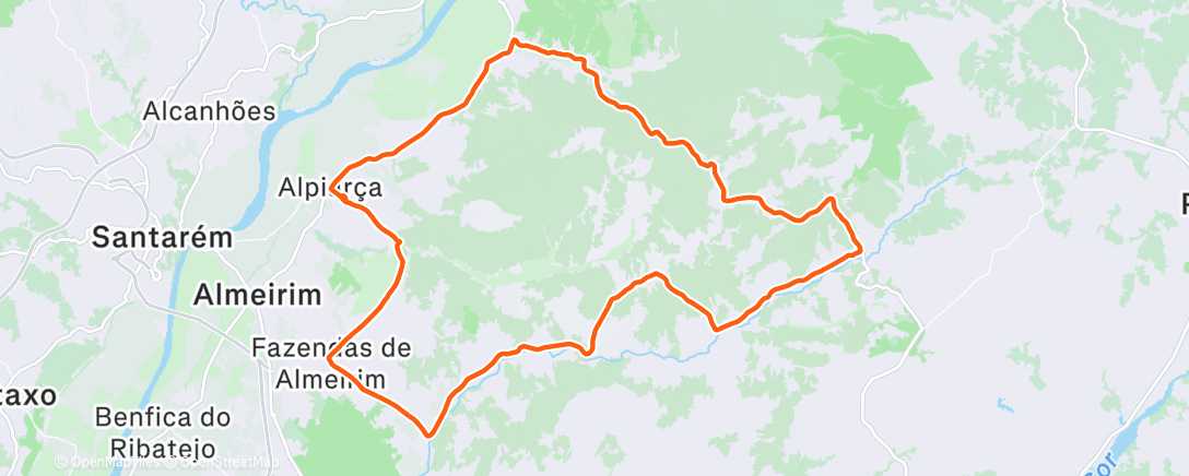 Map of the activity, Volta de bicicleta matinal