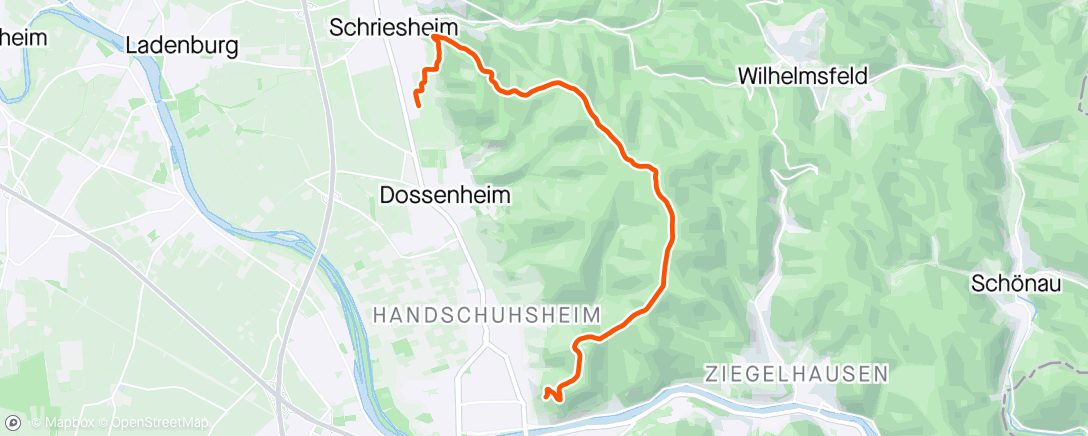 Map of the activity, Nachtspaziergang