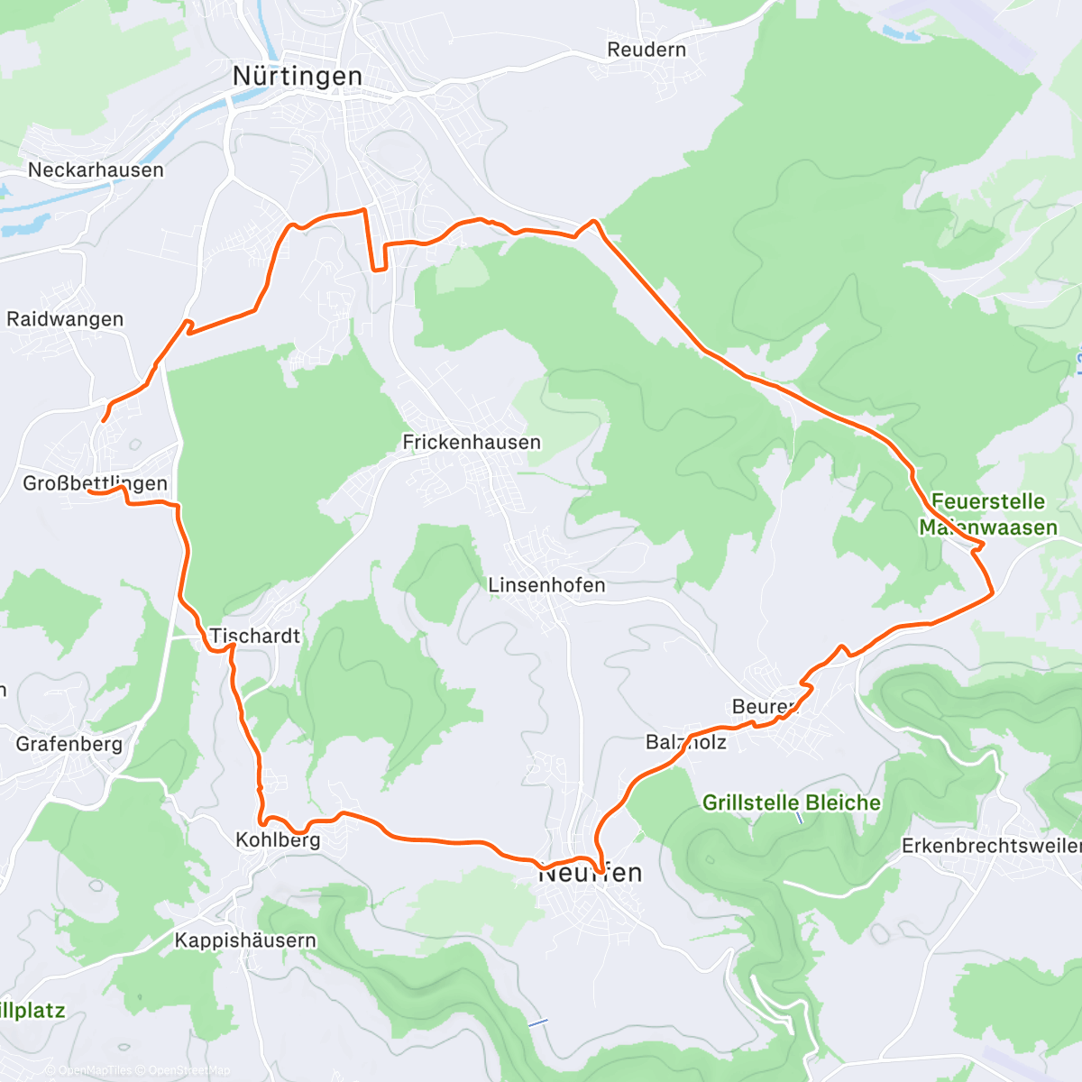 Map of the activity, Morgenausfahrt