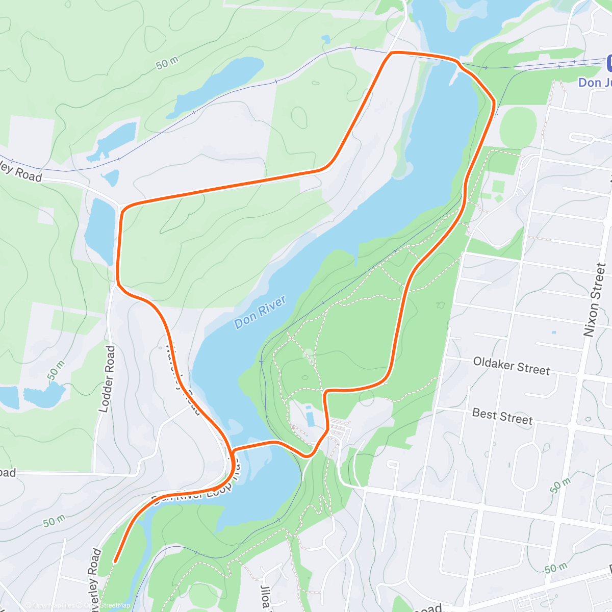 Карта физической активности (Tuesday Morning Run)