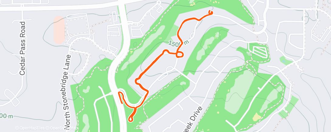 Map of the activity, Night Run